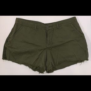 Women’s Dark Green Cutoff Shorts